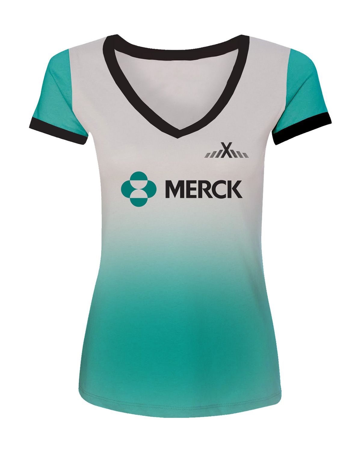 Custom V-Neck Polyester T-Shirts - For Women